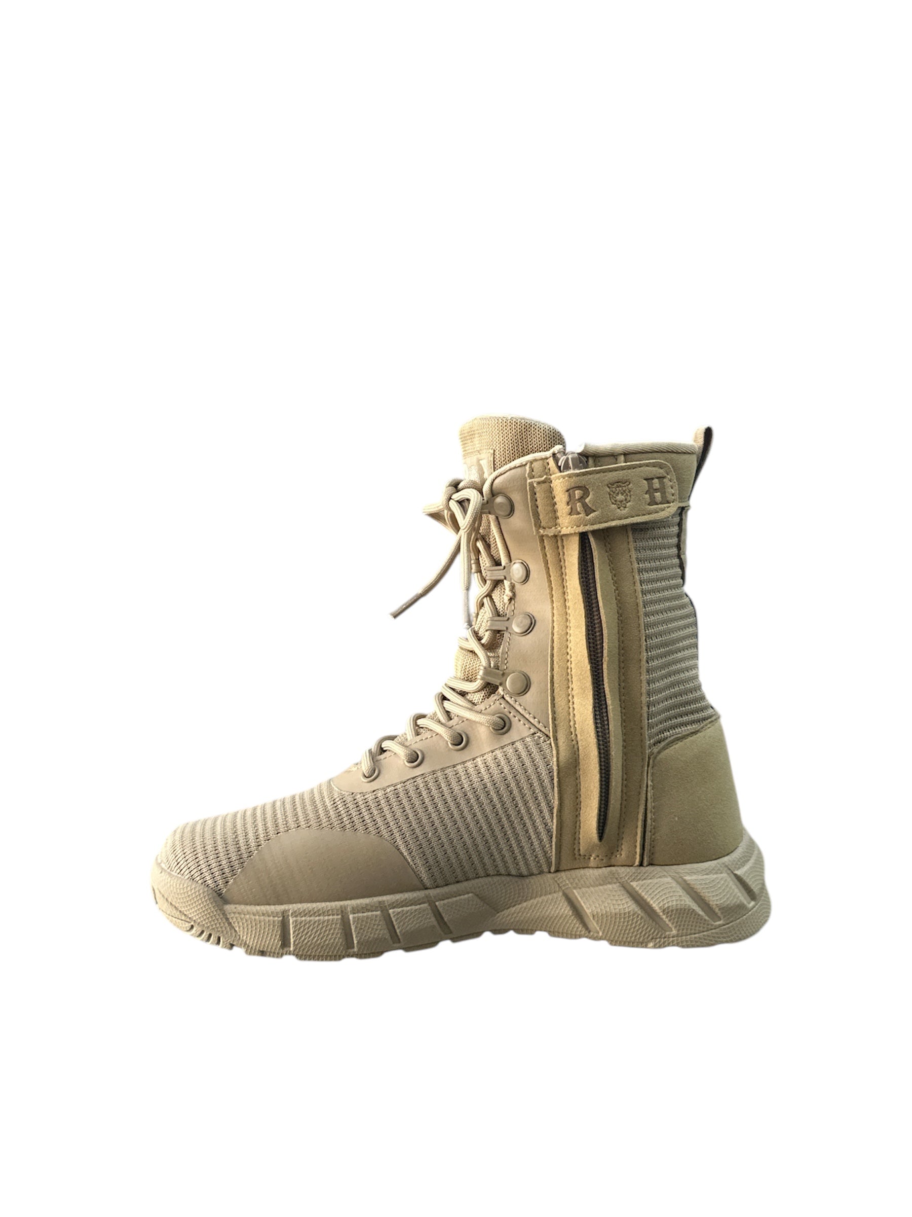 "RH Tactical High-Top Military Boots – Lightweight, Breathable Combat Footwear in Sand Beige"